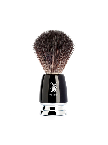 Muehle - Rythmo Black Fibre Shaving Brush - Black Resin - 21mm