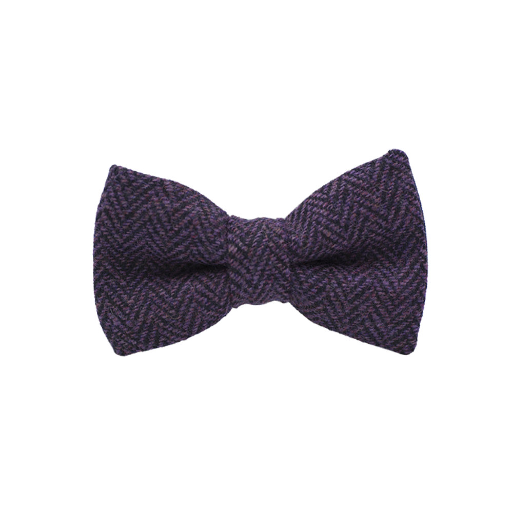 Jaggs - Bow tie Tweed "Dundee" - Chevron mauve