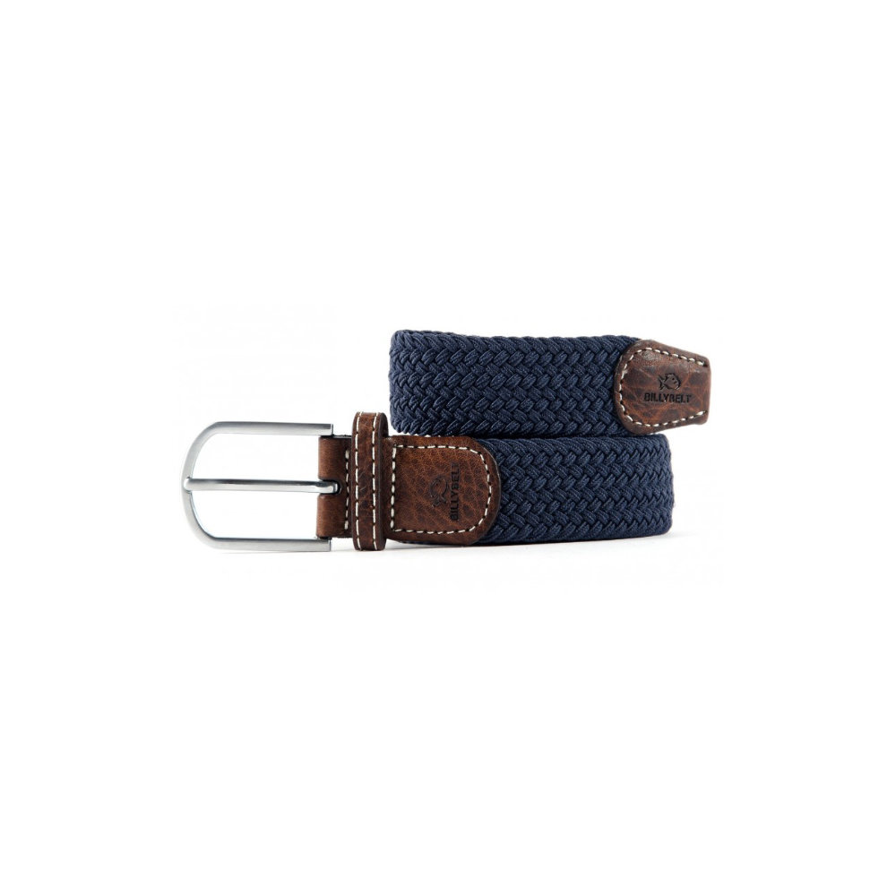 Billybelt - Elastische gevlochten riem - Navy Blauw - Maat 1