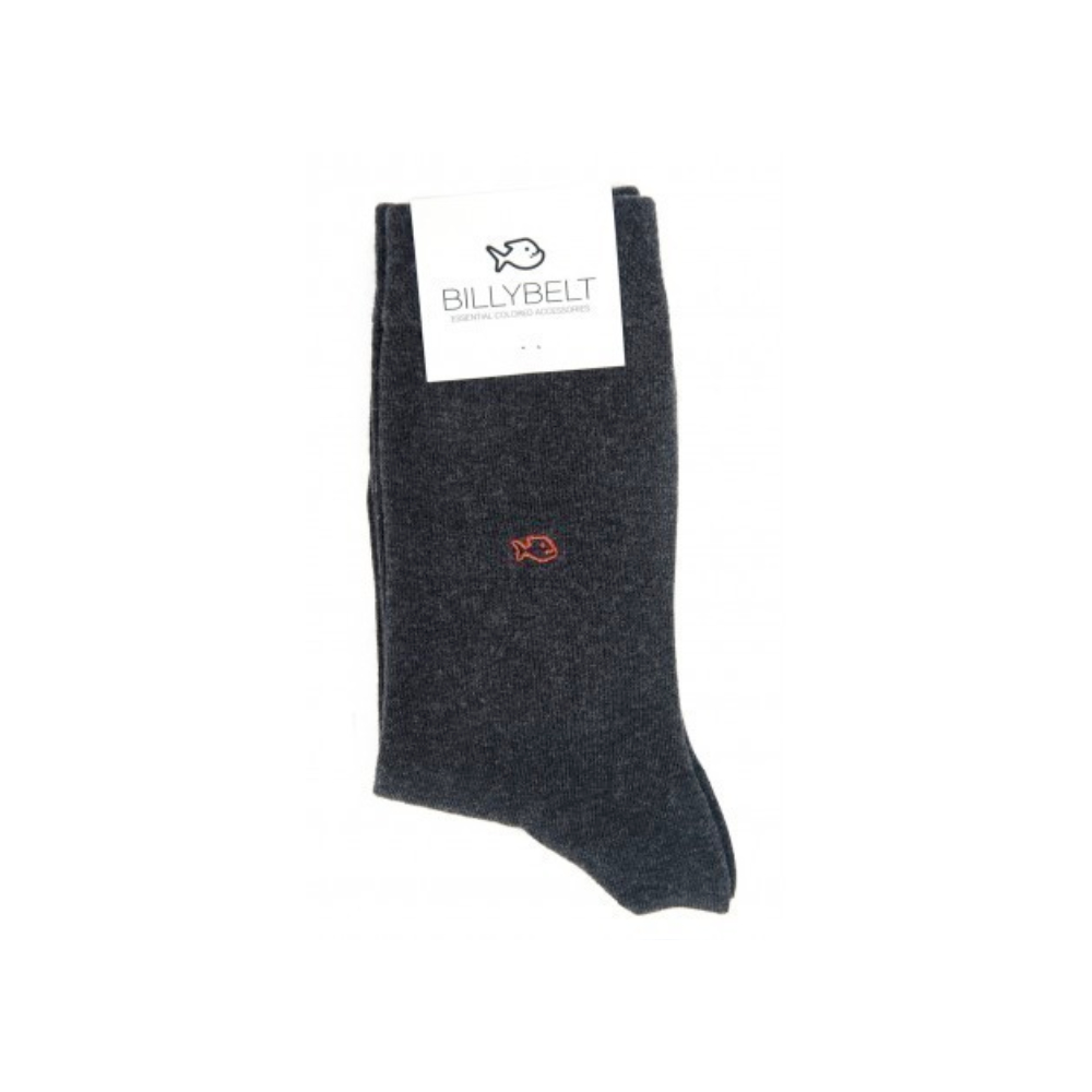 BillyBelt - Plain Cotton Socks - Mouse Grey
