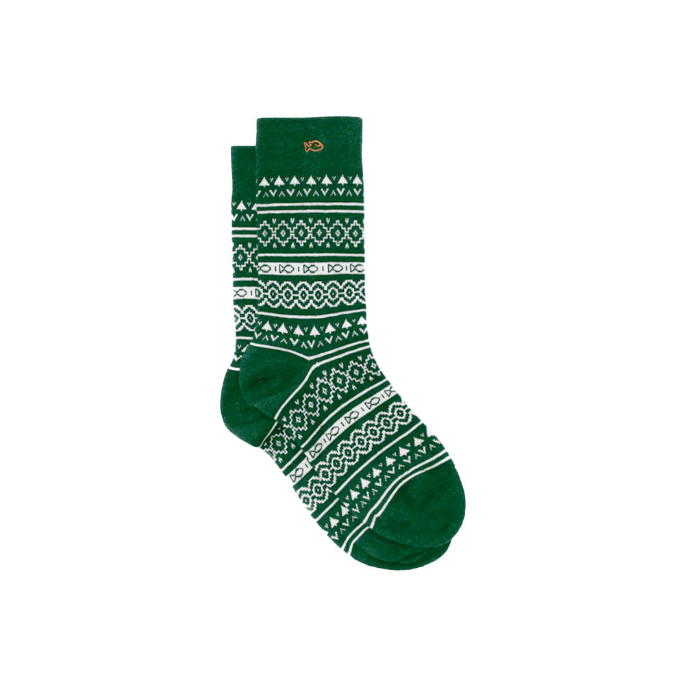BillyBelt - Chaussettes en coton peigné Jacquard - Vert