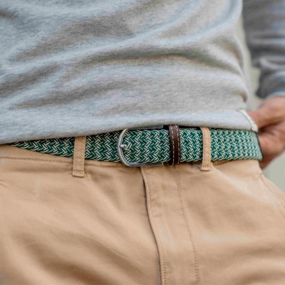 Billybelt - Elastische gevlochten riem - Irish - Maat 2