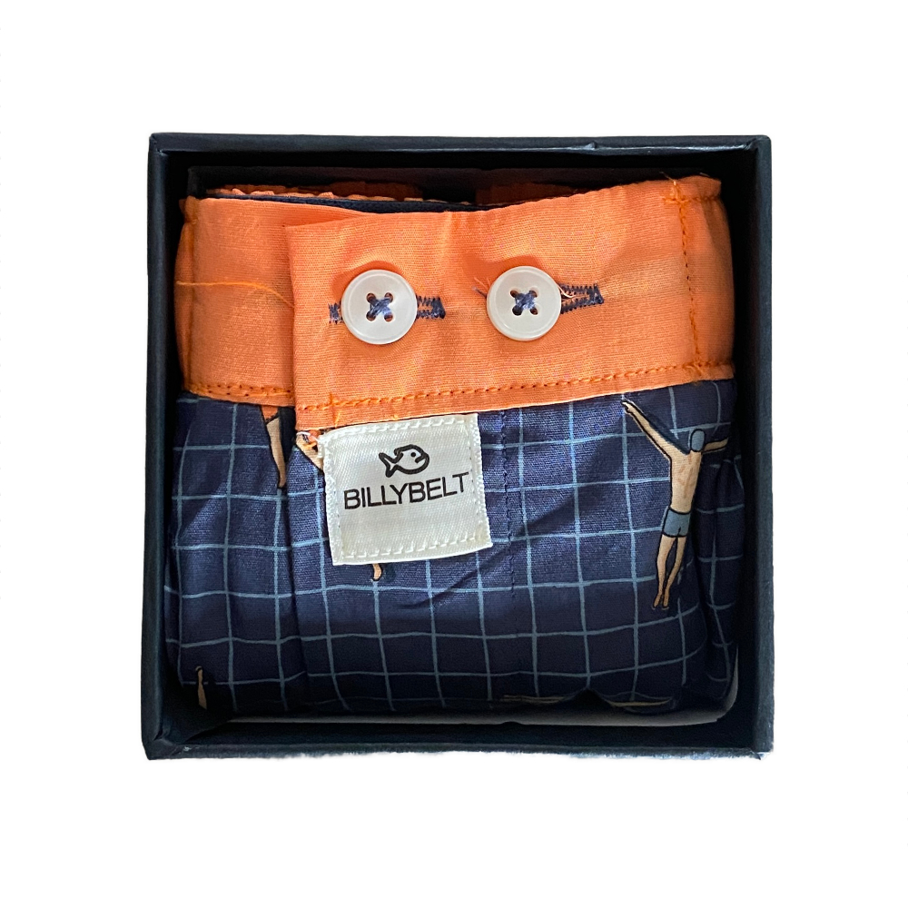 BillyBelt - Organic cotton boxer shorts - Pool Party - Size M