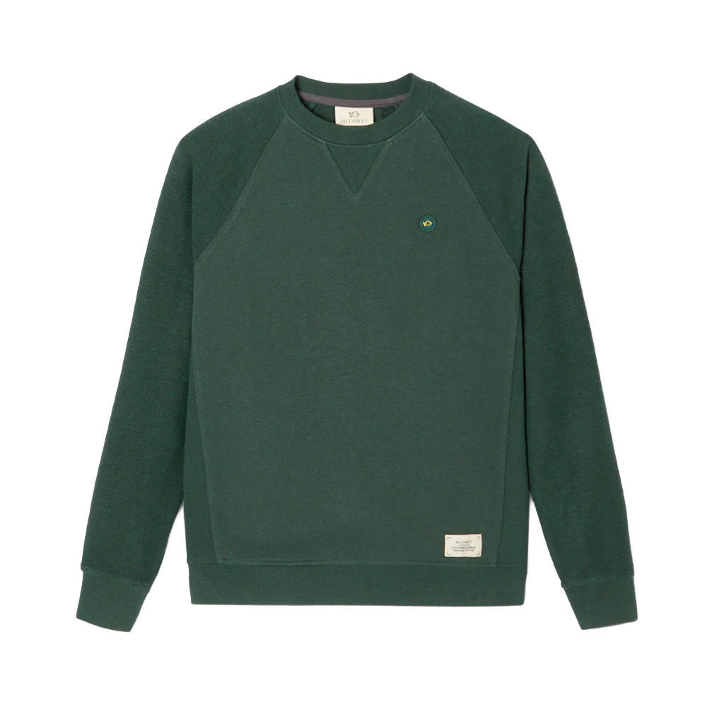 BillyBelt - Biokatoen Sweater 400 gr - Gevlekt groen - M