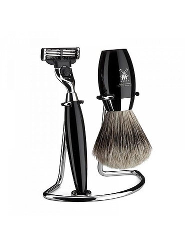 Muehle - Kosmo - 3 Piece Shaving Set - Black Resin